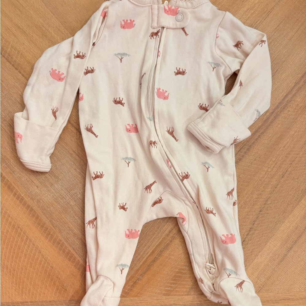 Adorable Elephant and Giraffe One Piece
